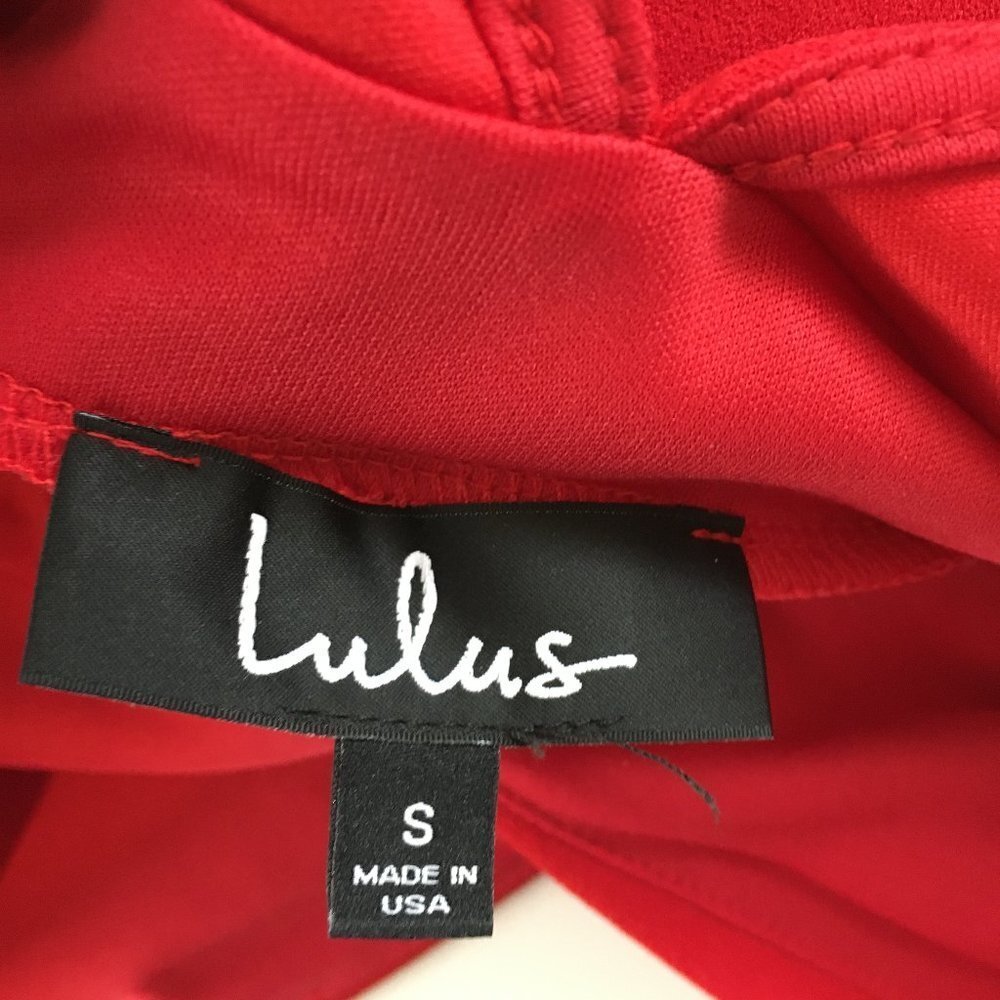 Lulu's Red Midi Dress - Picture 7 of 9